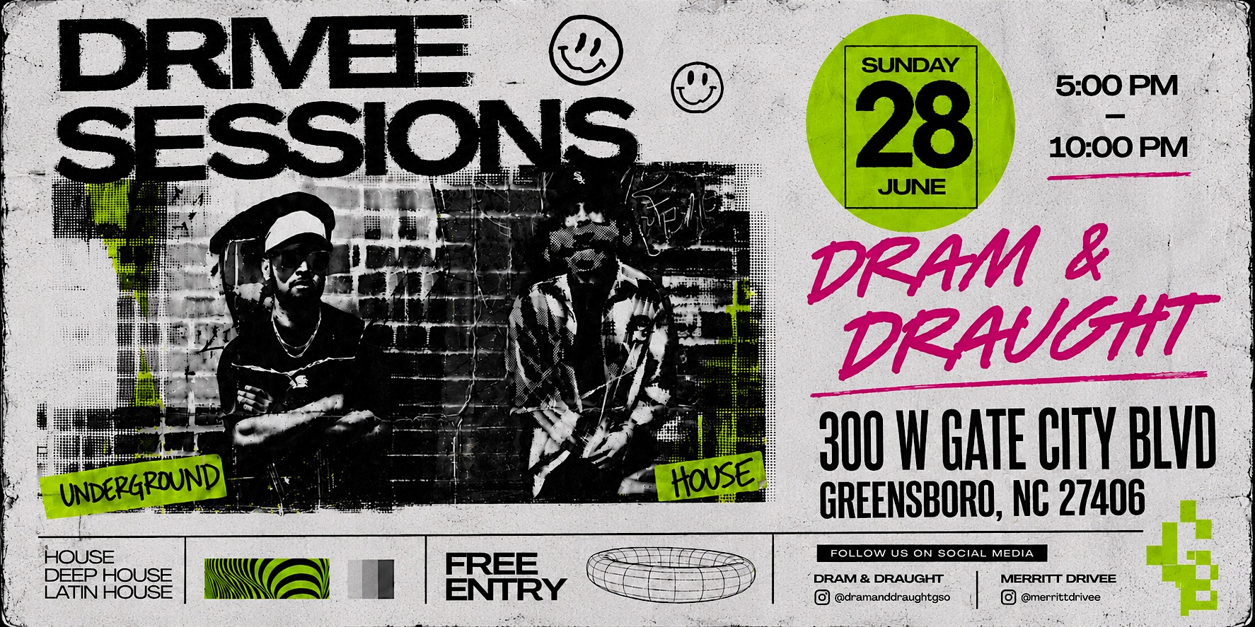 DRIVEE SESSIONS at Dram & Draught Greensboro
